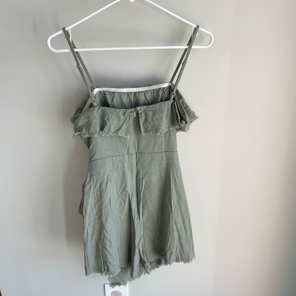 Princess Polly Rally Playsuit Khaki Sage Green Romper - US Size 6 - NWT - Picture 8 of 14